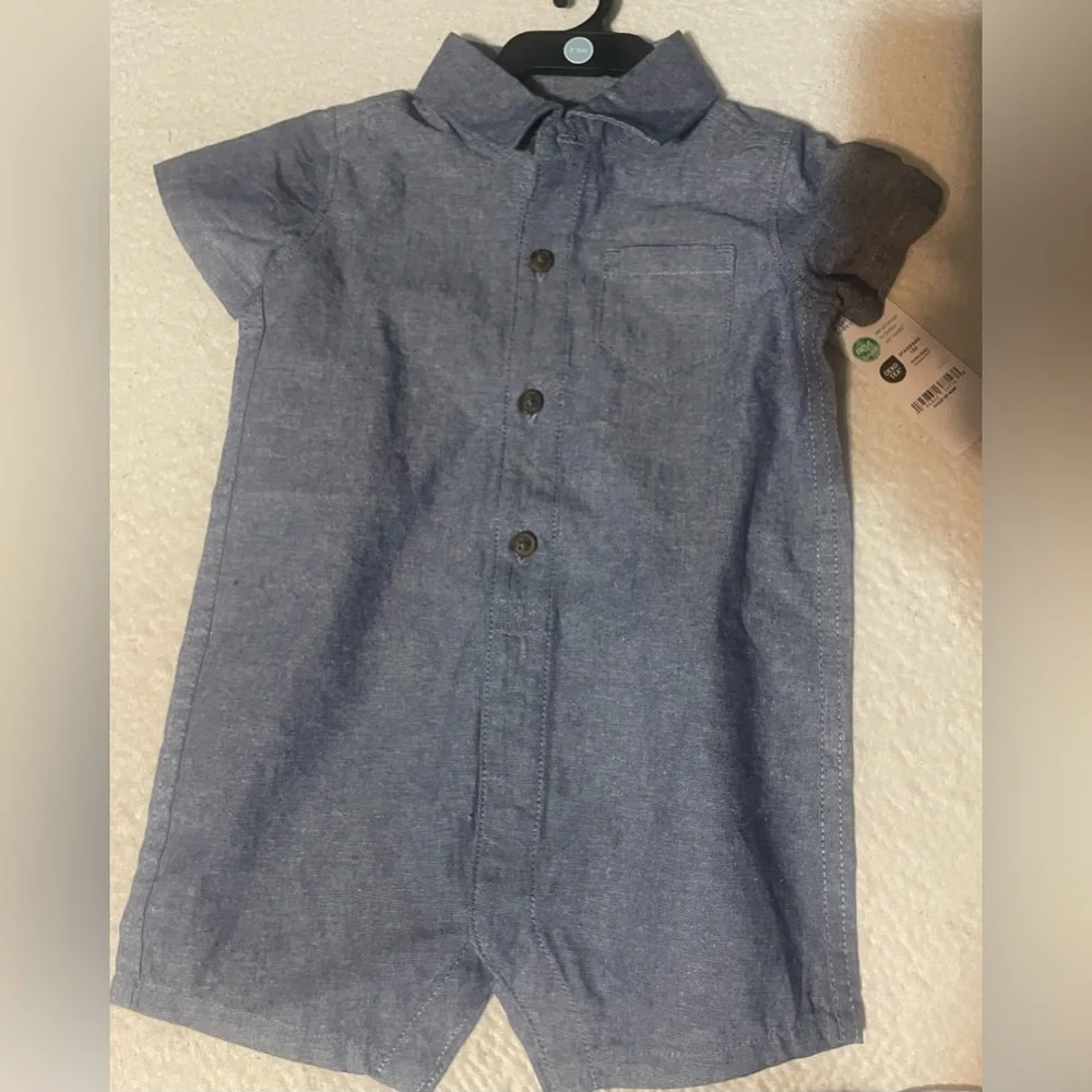 🔴3/$12 Carter’s baby boy romper.‎ NWT!